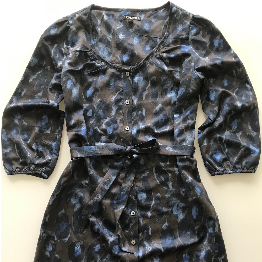 Express 3/4 Sleeve Shift Dress
